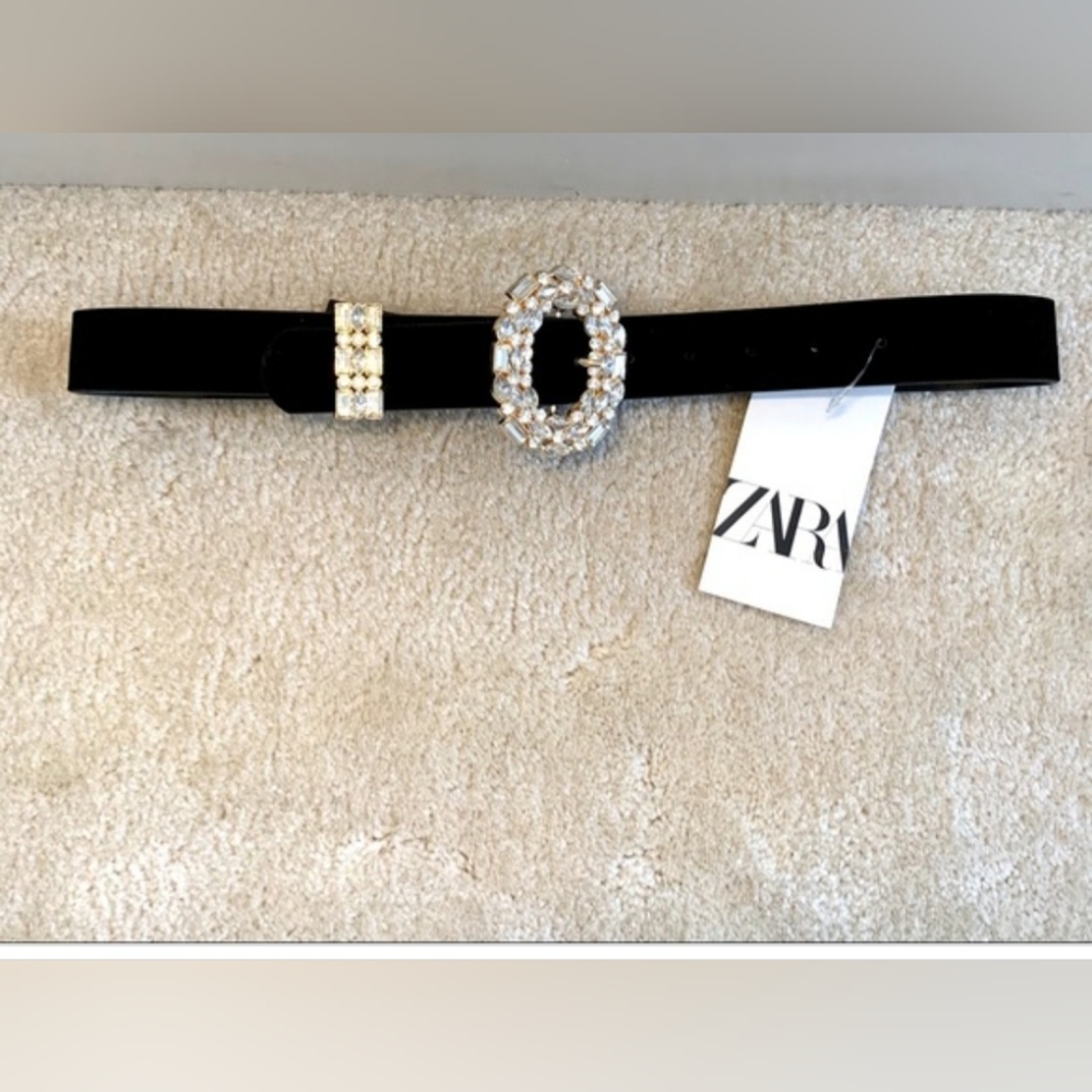 ISO - ZARA VELVET EMBELLISHED BELT